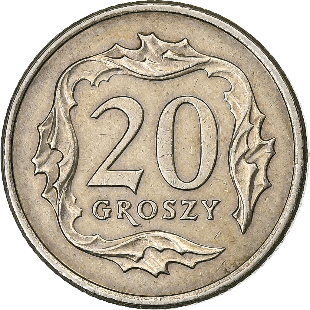 Polonia, 20 Groszy, 1991, Warsaw, Rame-nichel, BB+, KM:280