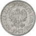Polonia, 10 Groszy, 1967, Warsaw, Alluminio, BB, KM:AA47