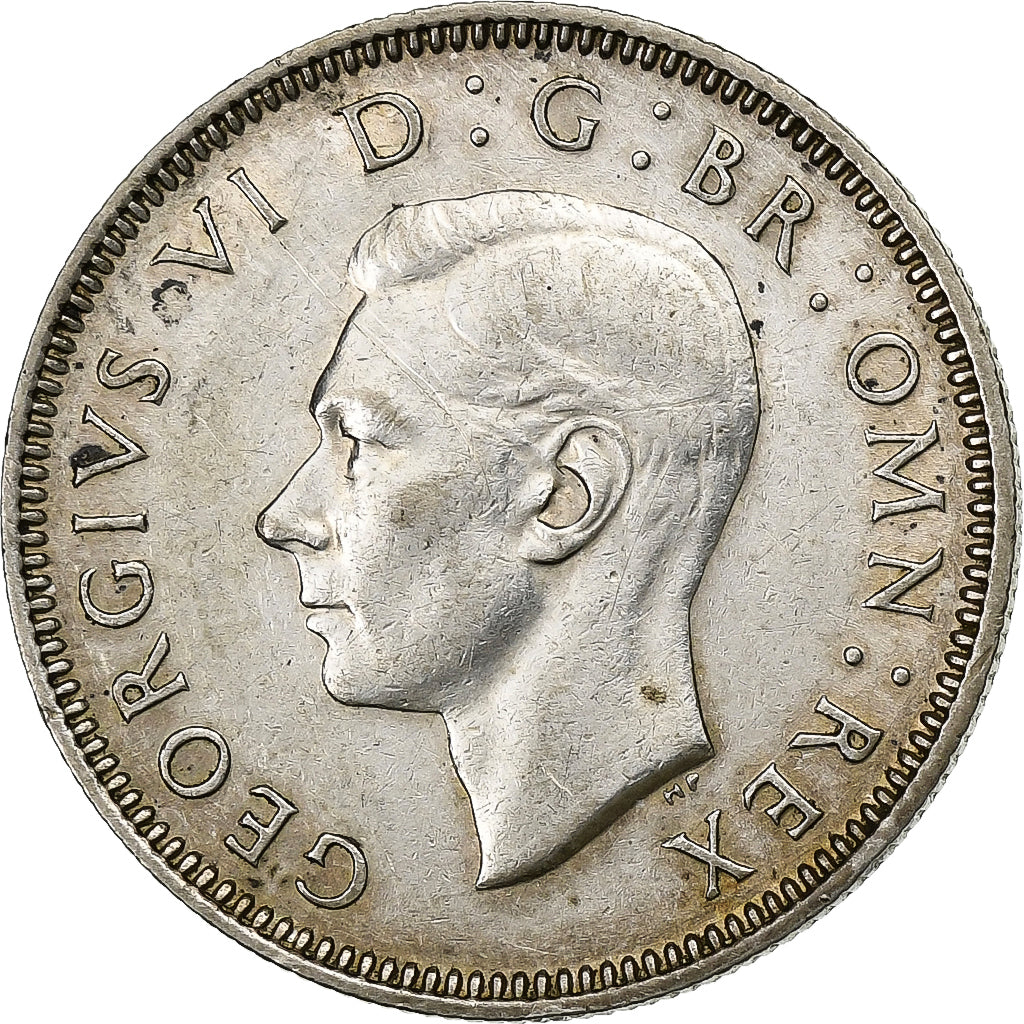 Grã-Bretanha, George VI, Shilling, 1944, Prata, AU(50-53), KM:853