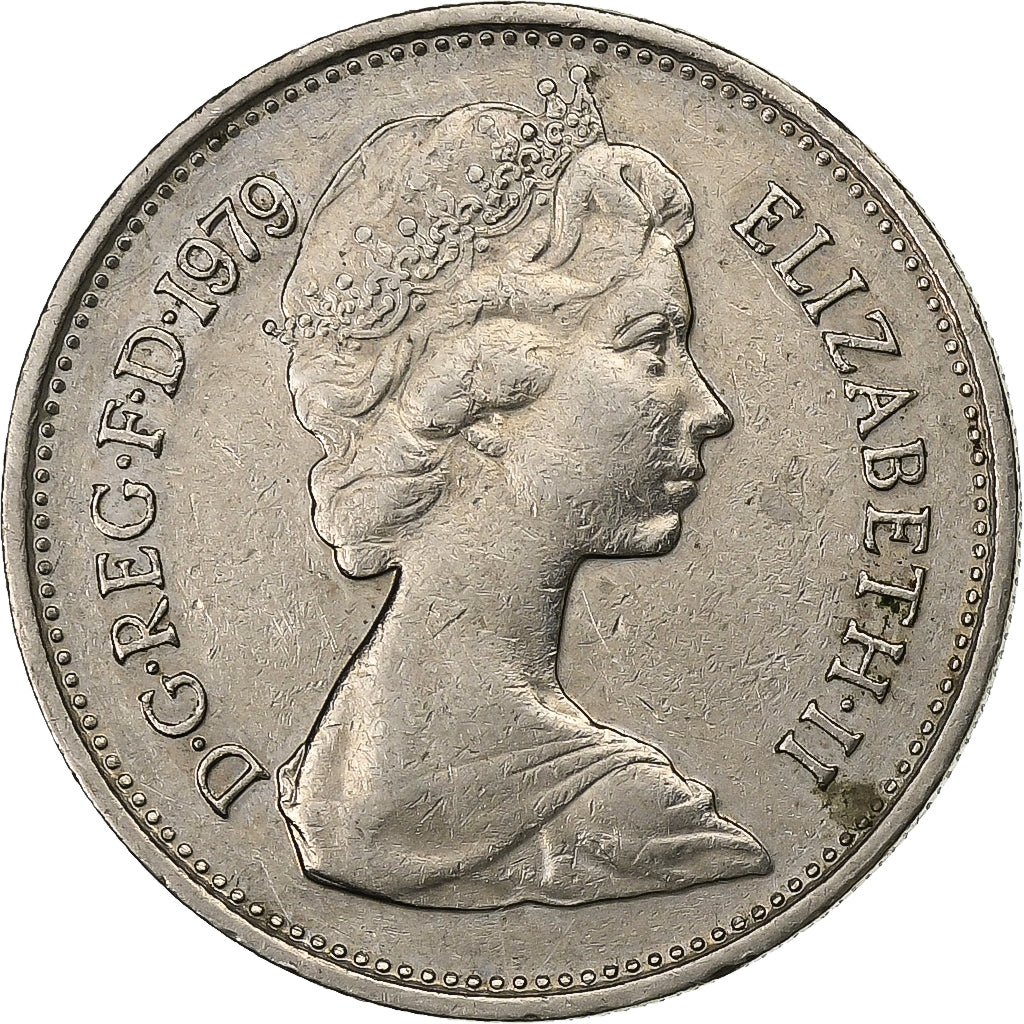 Great Britain, Elizabeth II, 5 New Pence, 1979, Copper-nickel, EF(40-45), KM:911