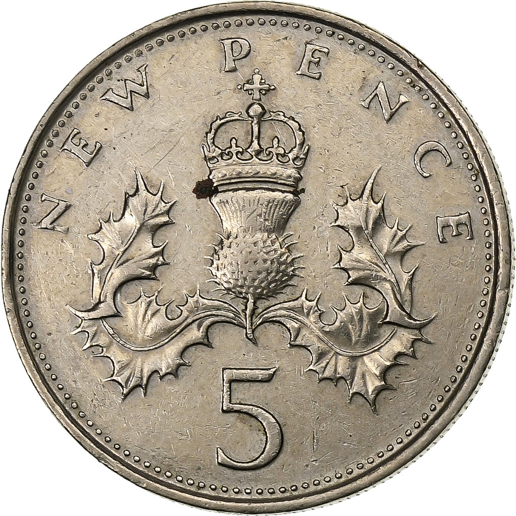 Groot Bretagne, Elizabeth II, 5 New Pence, 1979, Cupro-nikkel, ZF, KM:911