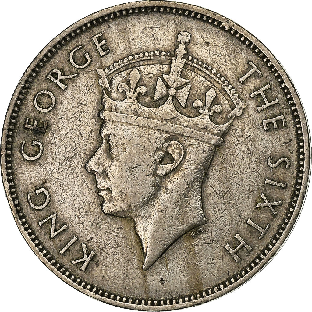 Mauritius, George VI, Rupee, 1950, Copper-nickel, EF(40-45), KM:29.1