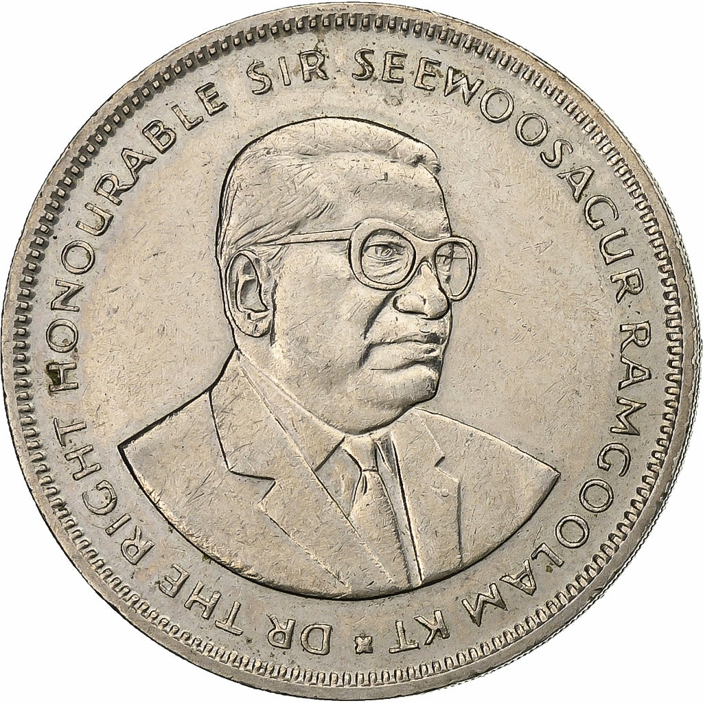 Mauritius, 5 Rupees, 1992, Cupro-nikkel, ZF+, KM:56