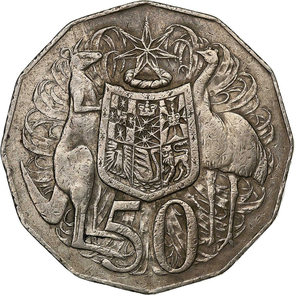 Australia, Elizabeth II, 50 Cents, 1974, Copper-nickel, EF(40-45), KM:68