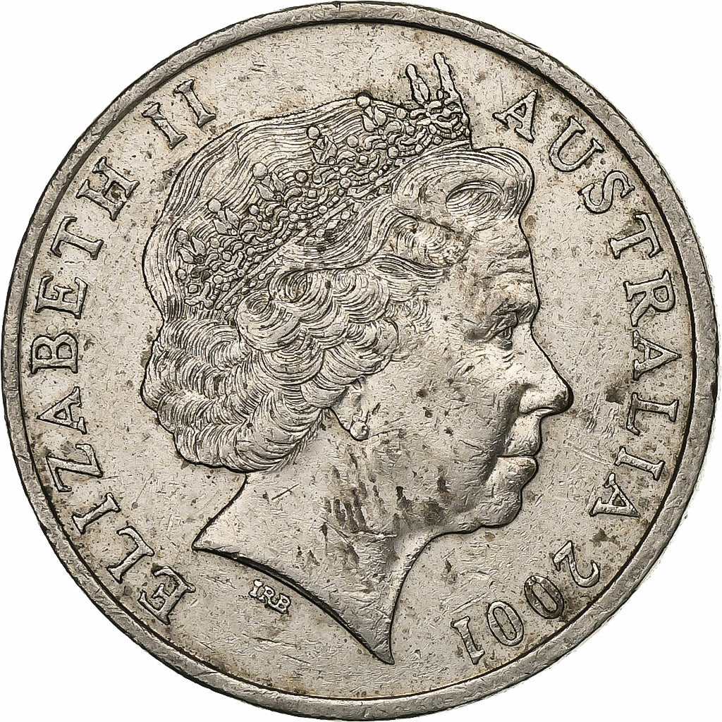 Australia, Elizabeth II, 20 Cents, 2001, Copper-nickel, AU(50-53), KM:403