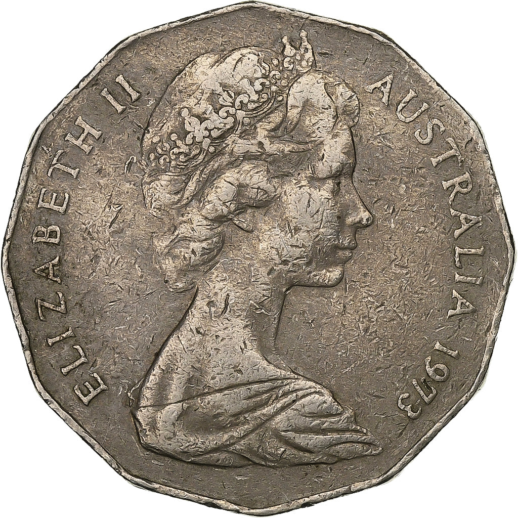 Australia, Elizabeth II, 50 Cents, 1973, Copper-nickel, EF(40-45), KM:68