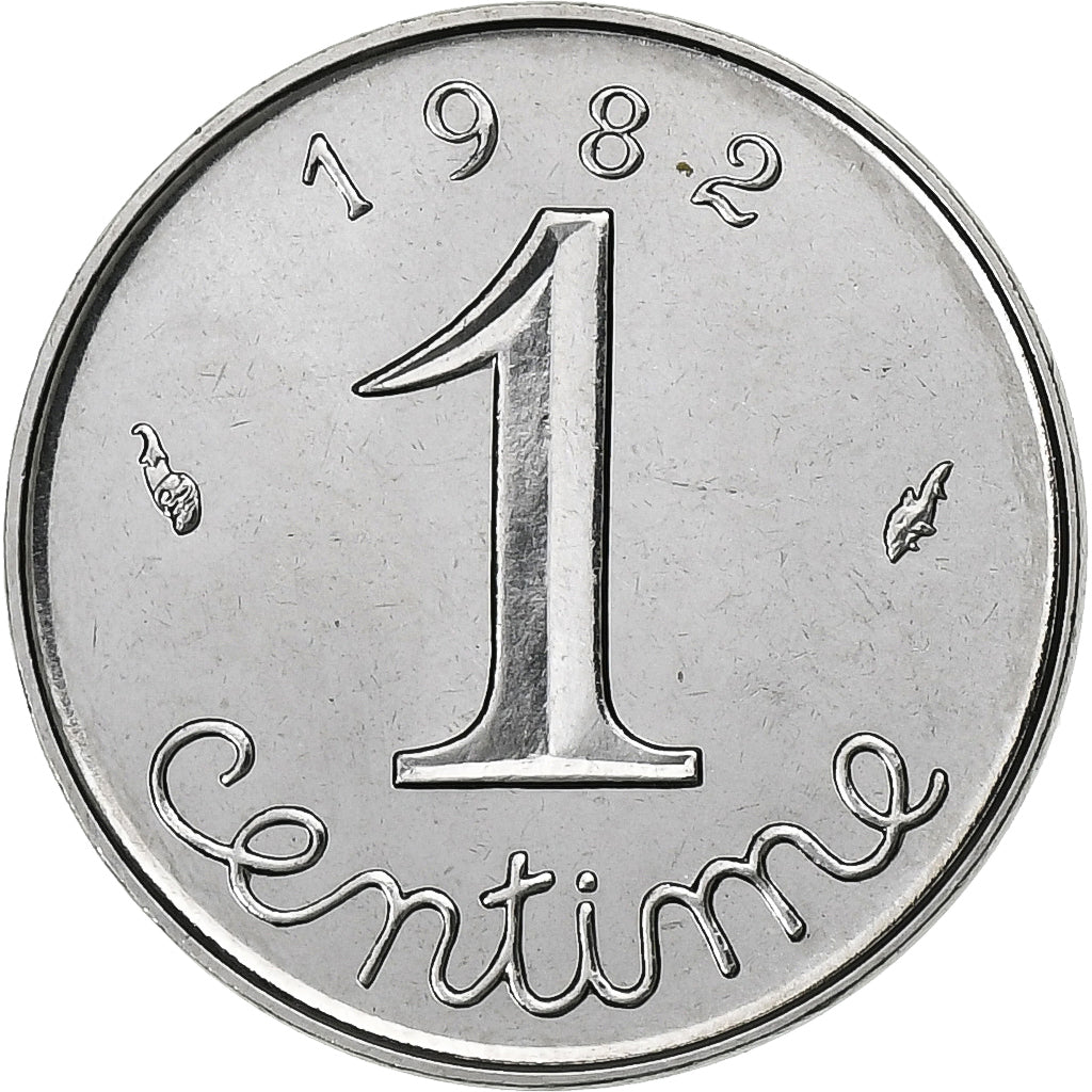 Frankrijk, Centime, Épi, 1982, Paris, Stainless Steel, PR, Gadoury:91, KM:928
