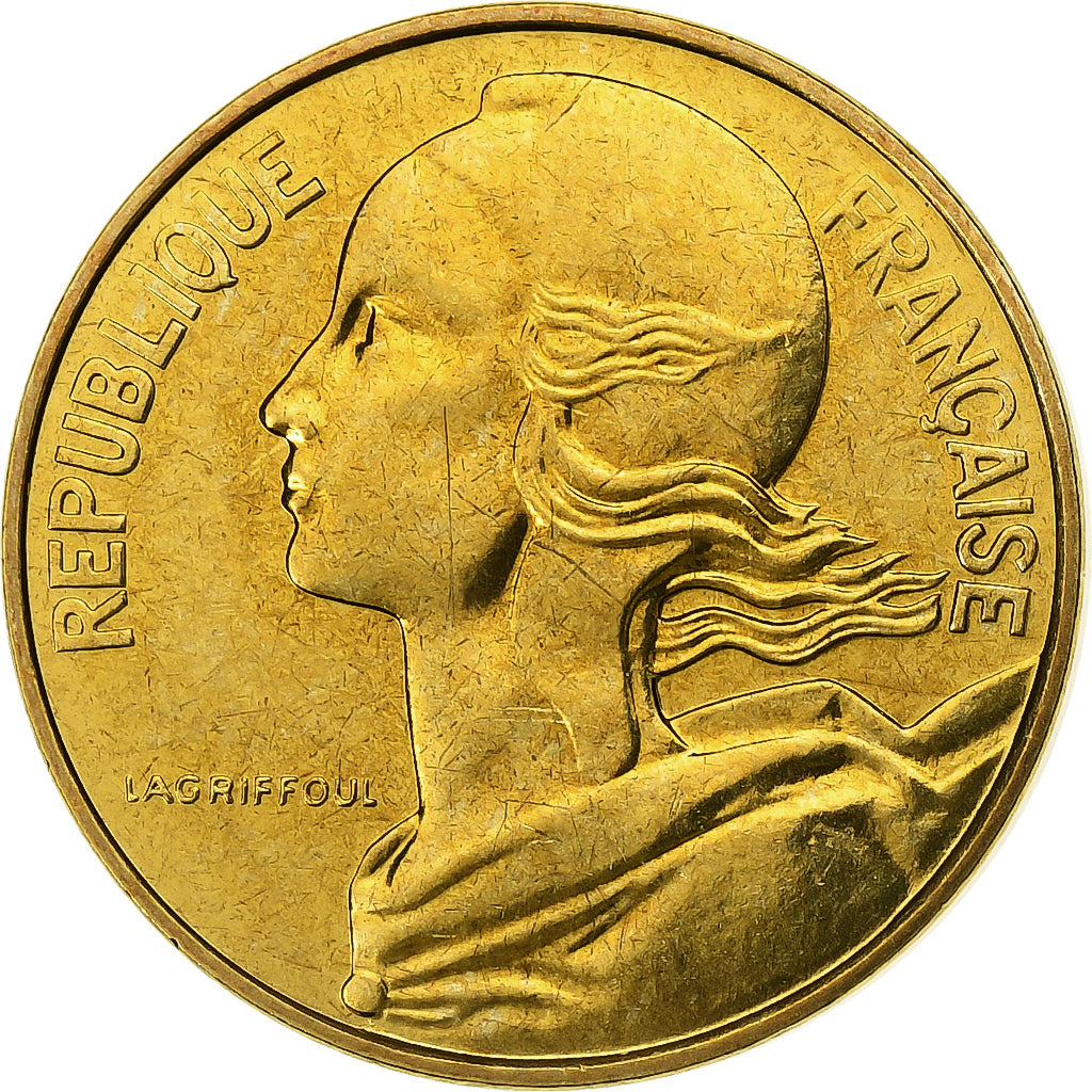 França, 10 Centimes, Marianne, 1982, Paris, Alumínio-Bronze, AU(55-58)