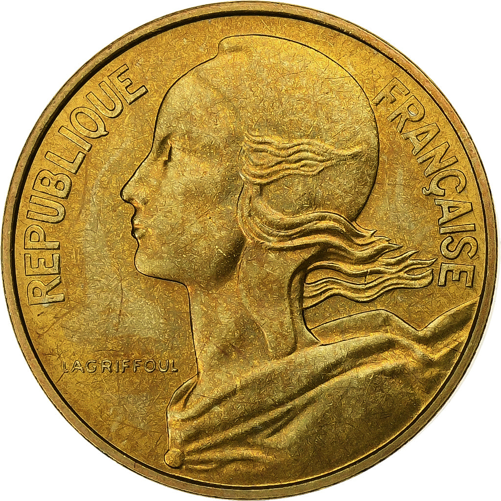 France, 10 Centimes, Marianne, 1980, Paris, Aluminum-Bronze, AU(55-58)