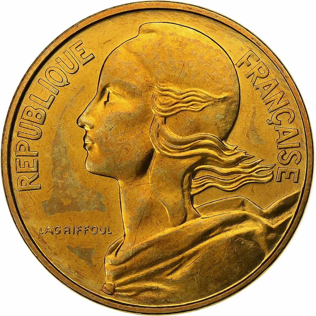 France, 10 Centimes, Marianne, 1981, Paris, Aluminum-Bronze, AU(55-58)