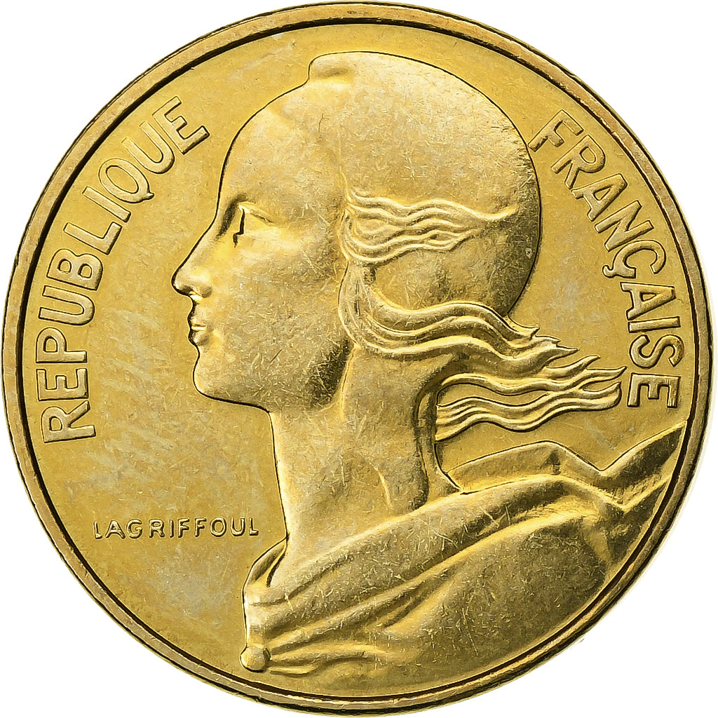 France, 10 Centimes, Marianne, 1979, Paris, Aluminum-Bronze, AU(55-58)