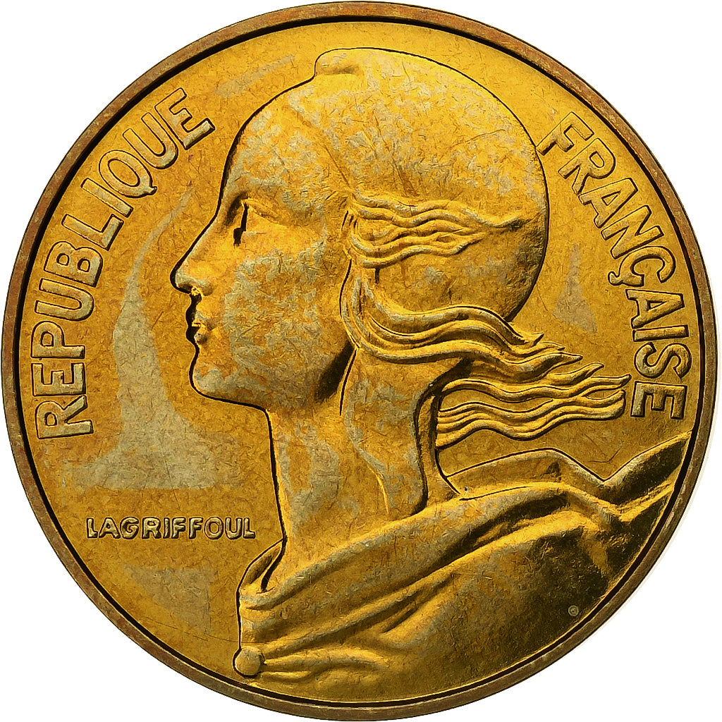 Francja, 20 Centimes, Marianne, 1980, Paris, Aluminium-Brąz, AU(55-58)