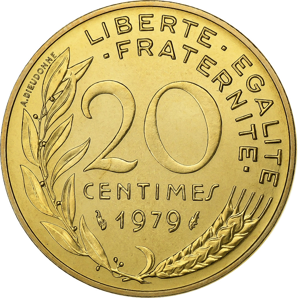 Francia, 20 Centimes, Marianne, 1979, Paris, Alluminio-bronzo, SPL-, KM:930