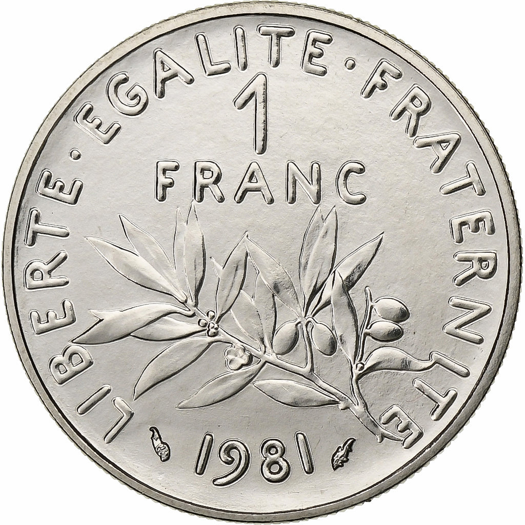 Frankrijk, Franc, Semeuse, 1981, Paris, Nickel, PR, Gadoury:474, KM:925.1