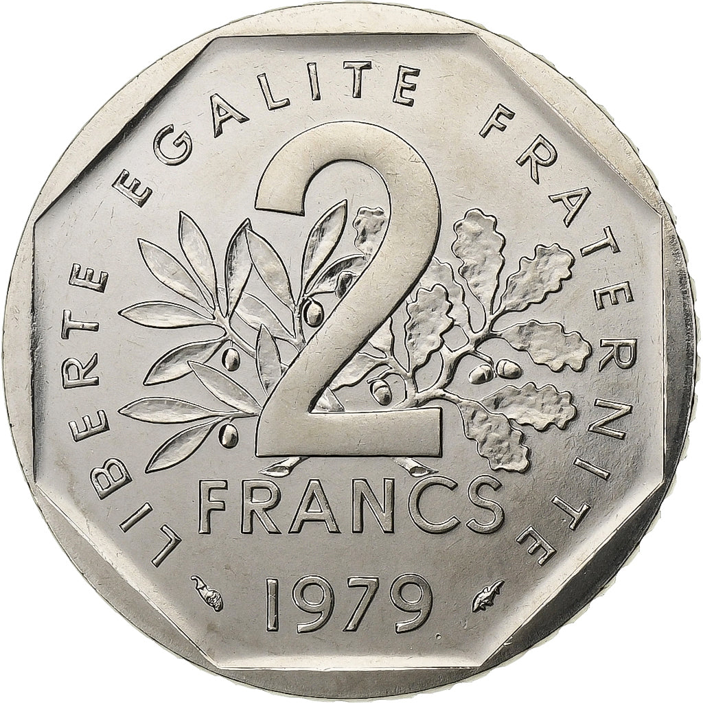 Frankrijk, 2 Francs, Semeuse, 1979, Paris, Nickel, PR, Gadoury:547, KM:942.1