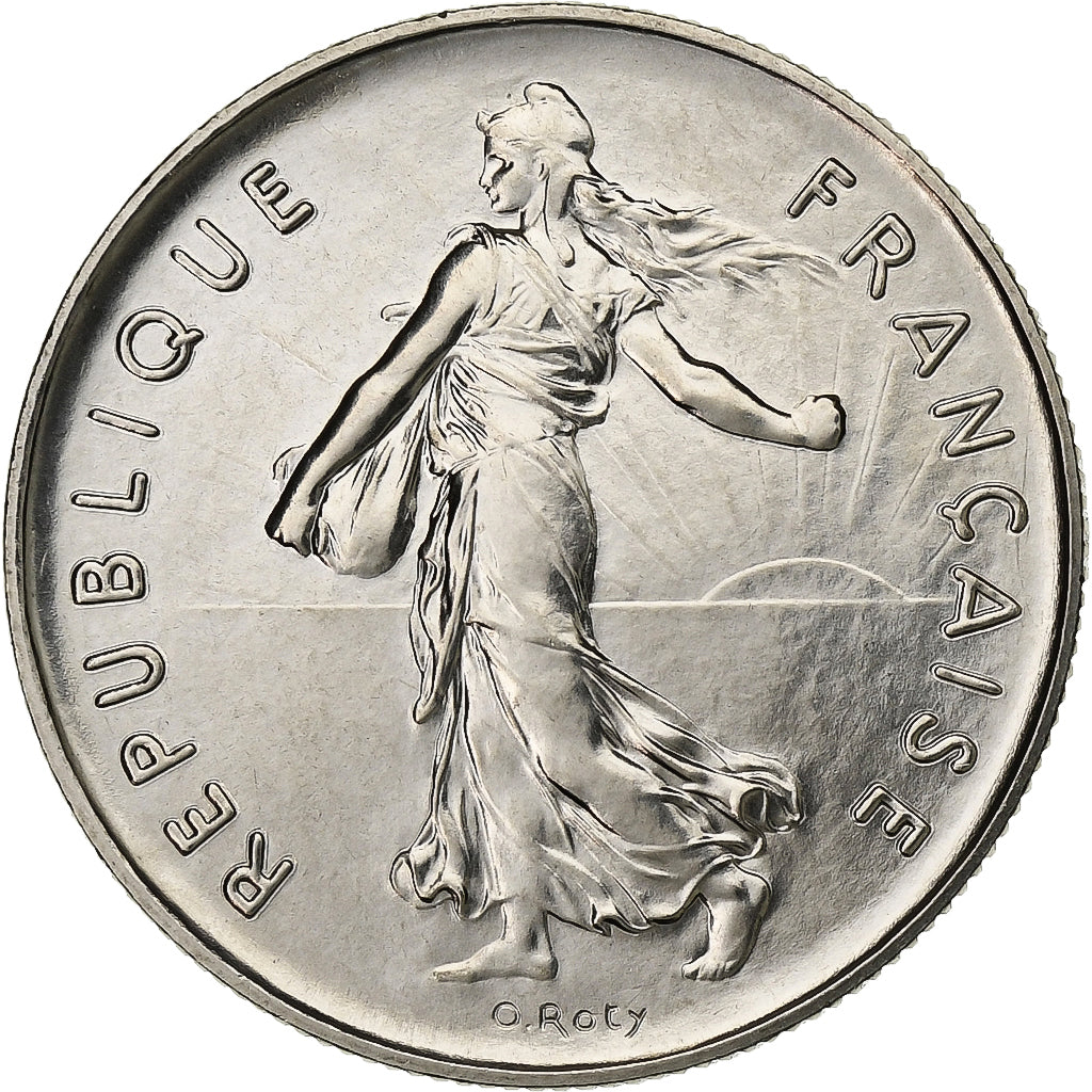 França, 5 Francs, Semeuse, 1981, Paris, Cobre-Níquel Revestido a Níquel