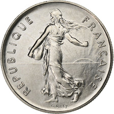 França, 5 Francs, Semeuse, 1981, Paris, Cobre-Níquel Revestido a Níquel