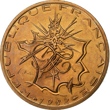 France, 10 Francs, Mathieu, 1982, Paris, Tranche B, Nickel-brass, AU(55-58)