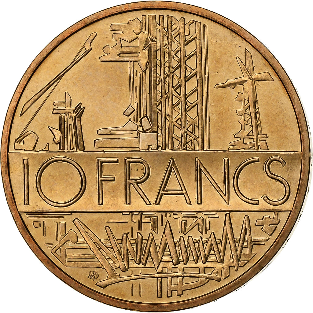 France, 10 Francs, Mathieu, 1981, Paris, Tranche A, Nickel-brass, AU(55-58)