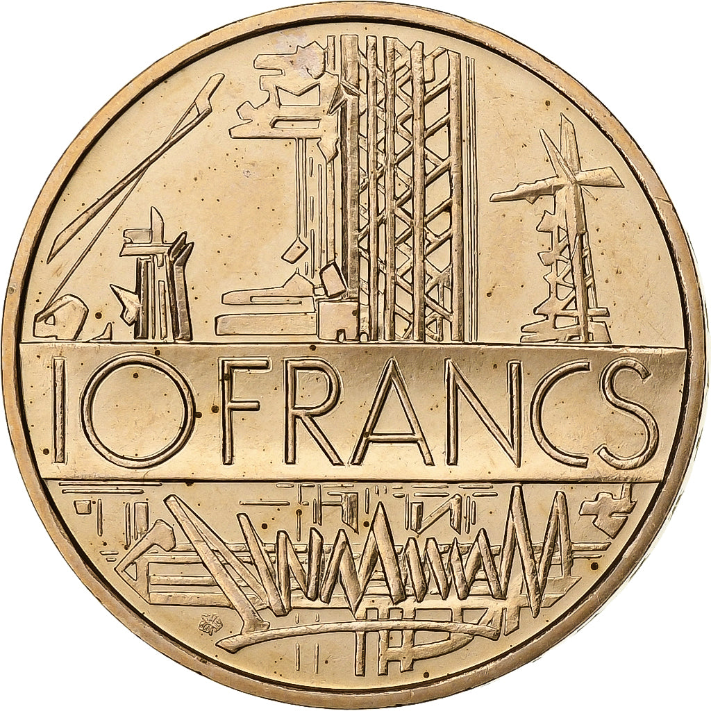 Francja, 10 Francs, Mathieu, 1978, Paris, Tranche B, Mosiądz niklowy