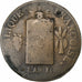 France, 2 Sols, 2 sols aux balances daté, 1793, Strasbourg, Bronze, VF(20-25)