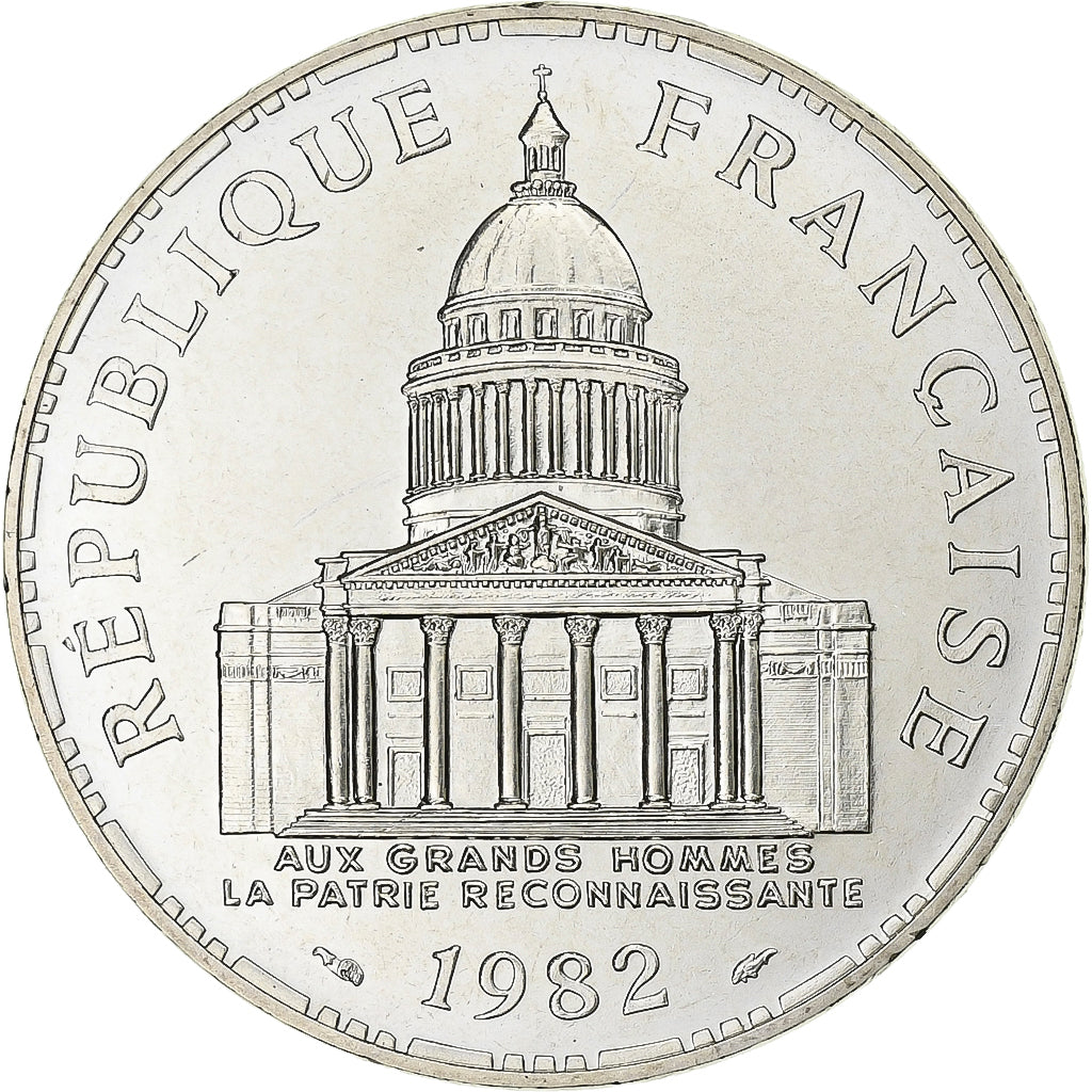 França, 100 Francs, Panthéon, 1982, Paris, Prata, MS(60-62), Gadoury:898