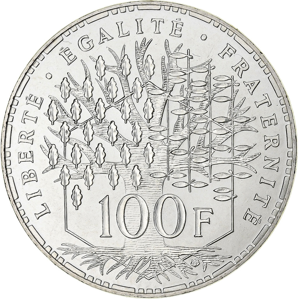 França, 100 Francs, Panthéon, 1982, Paris, Prata, MS(60-62), Gadoury:898