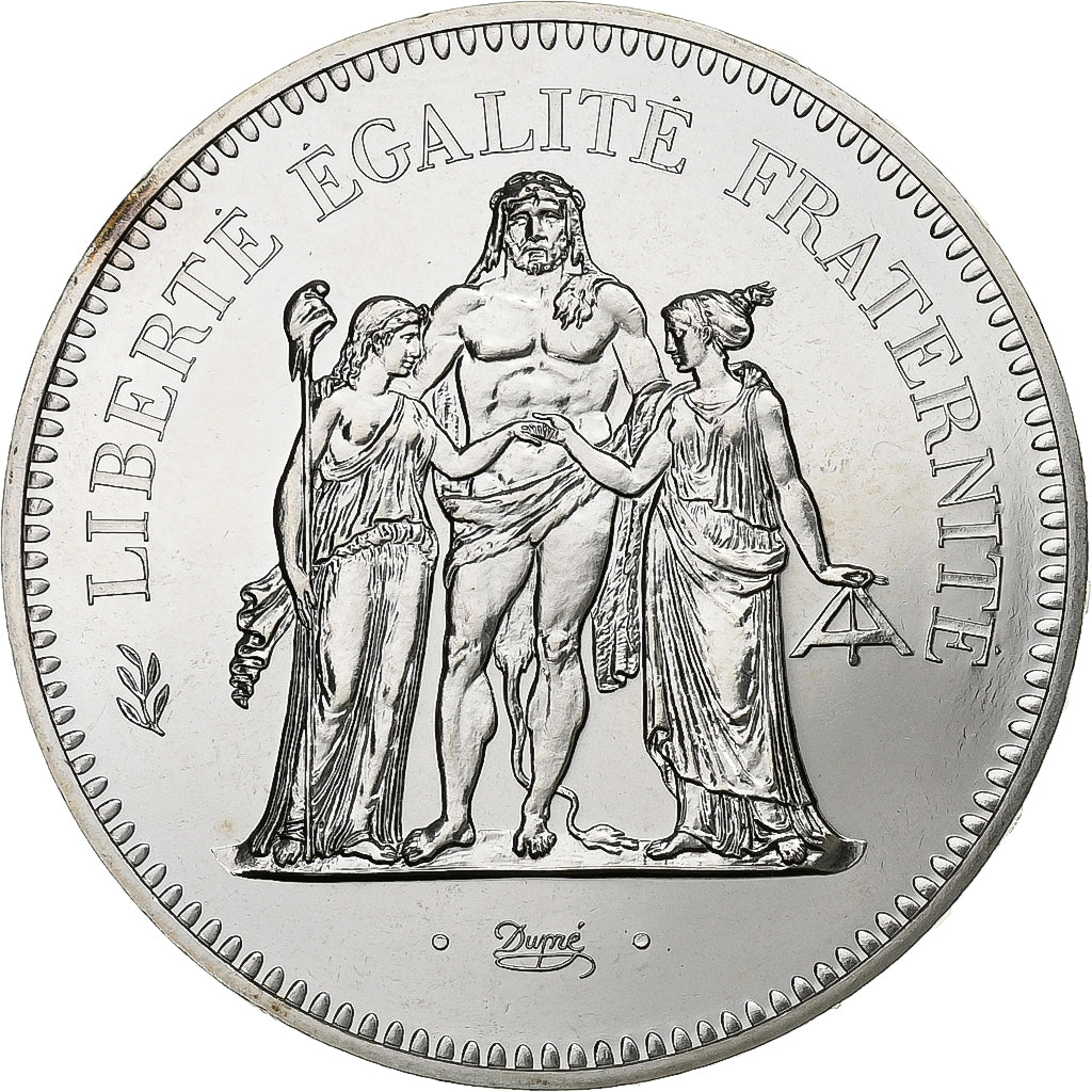 France, 50 Francs, Hercule, 1978, Paris, Silver, MS(63), Gadoury:882, KM:941.1