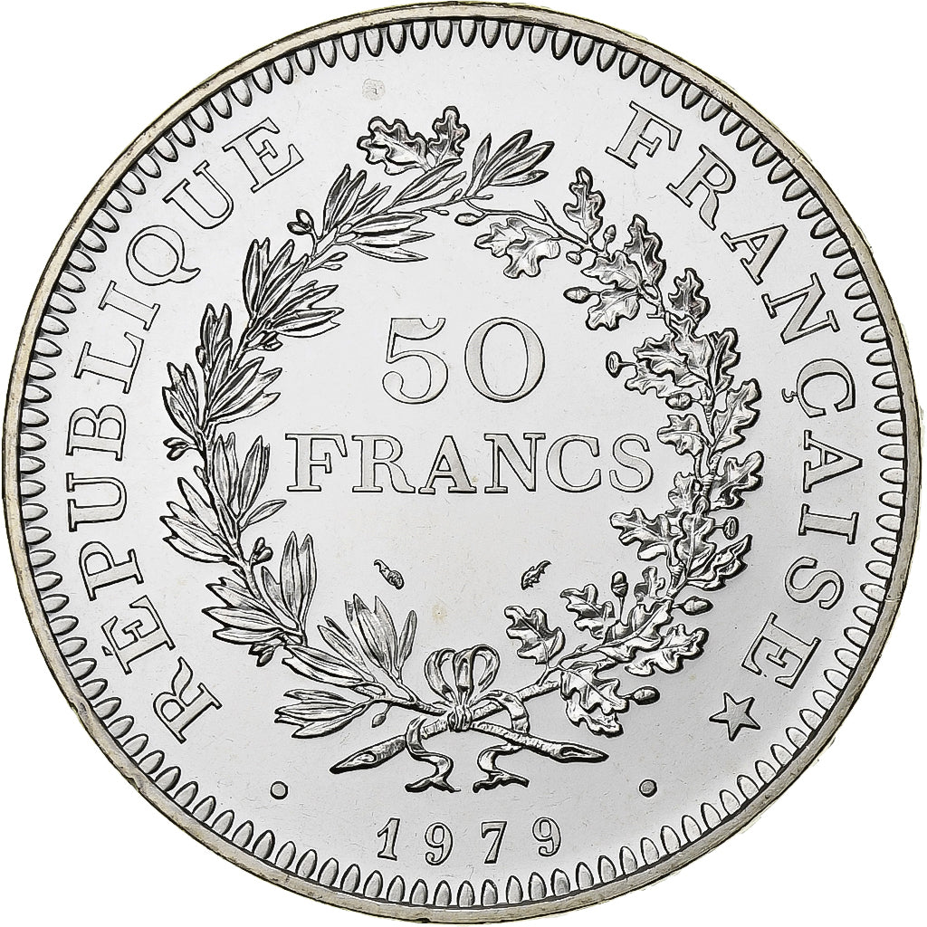 France, 50 Francs, Hercule, 1979, Paris, Argent, SPL, Gadoury:882, KM:941.1