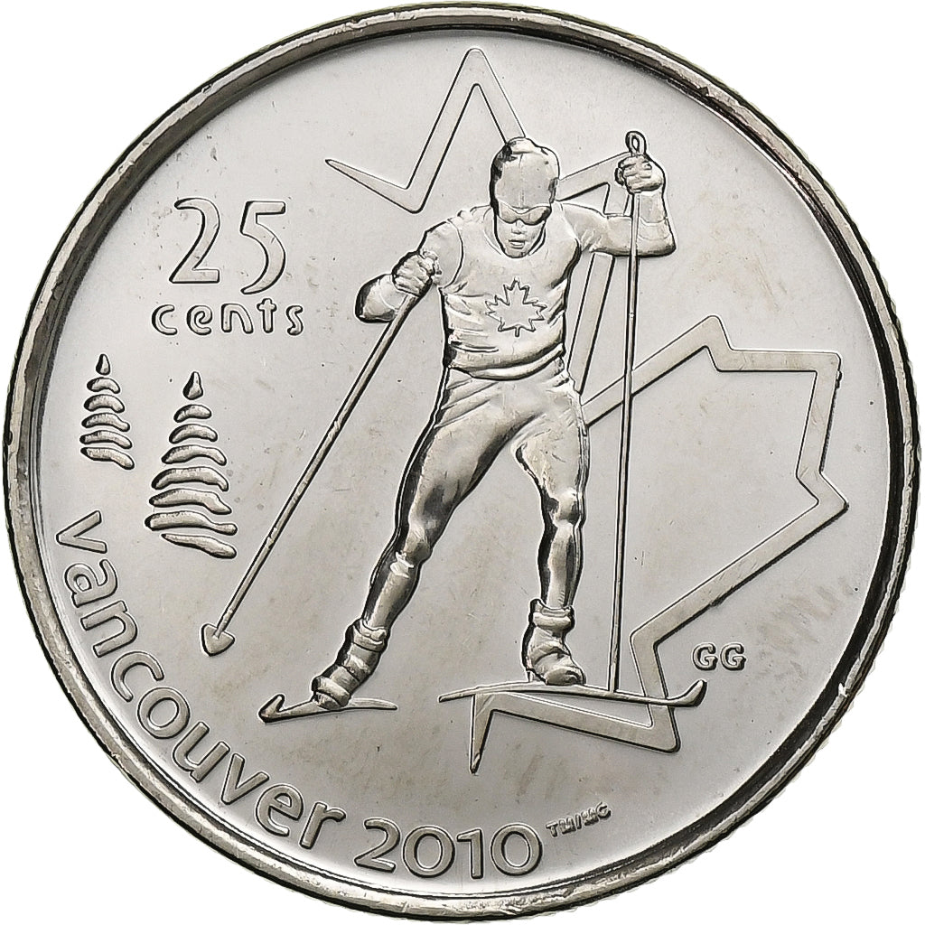 Canada, 25 Cents, 2009, Royal Canadian Mint, Acier plaqué nickel, MS(63)