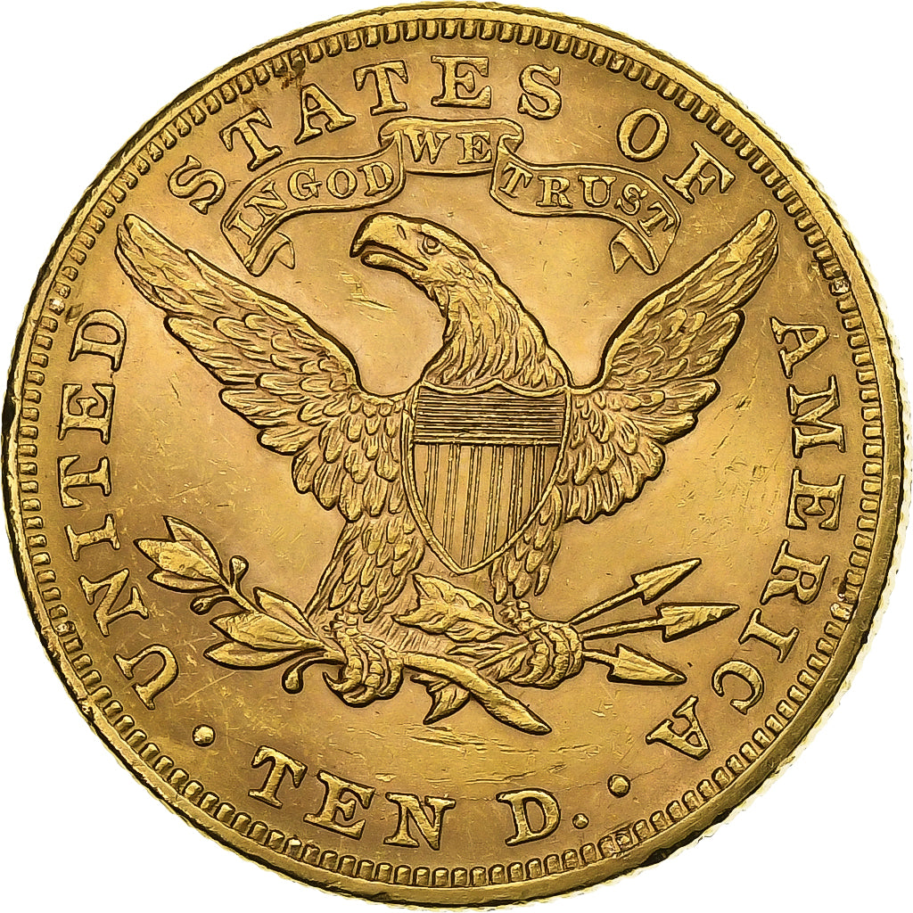 United States, $10, Eagle, Coronet Head, 1893, U.S. Mint, Gold, EF(40-45)