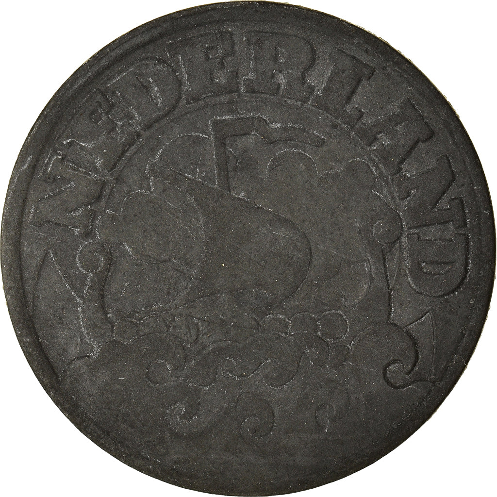 Moneda, Países Bajos, Wilhelmina I, 25 Cents, 1942, BC+, Cinc, KM:174