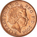 Coin, Great Britain, Elizabeth II, Penny, 2008, EF(40-45), Copper Plated Steel