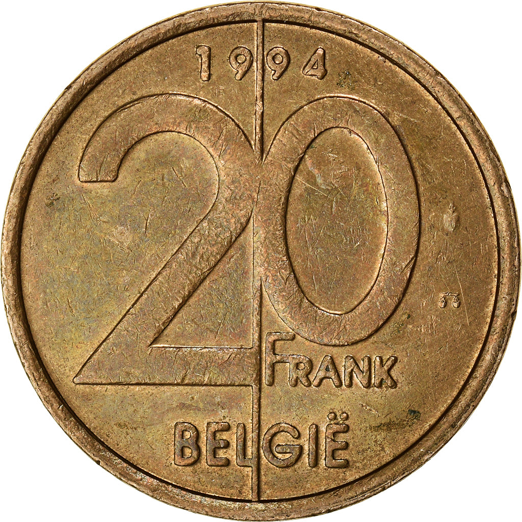 Coin, Belgium, Albert II, 20 Francs, 20 Frank, 1994, Brussels, VF(30-35)