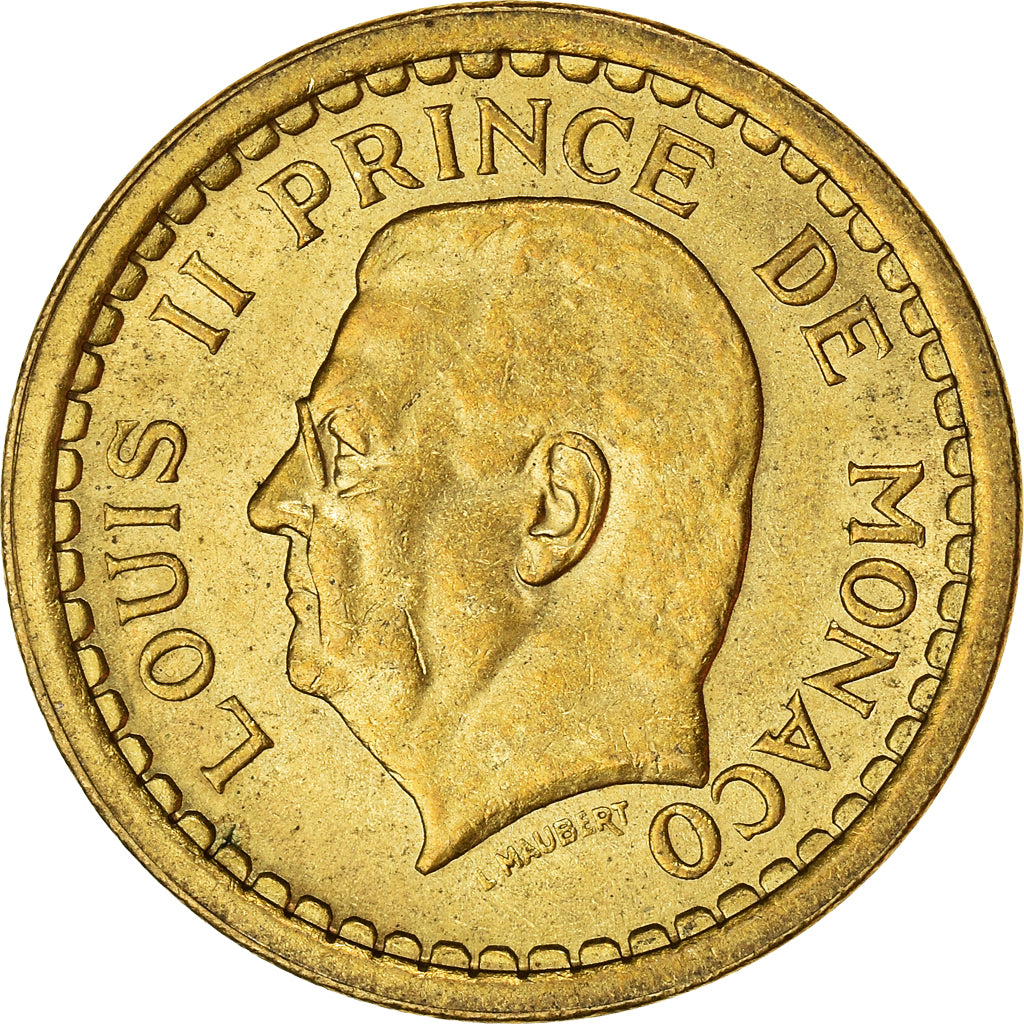 Münze, Monaco, 2 Francs, 1943, Paris, SS+, Cupro-Aluminium, Gadoury:134