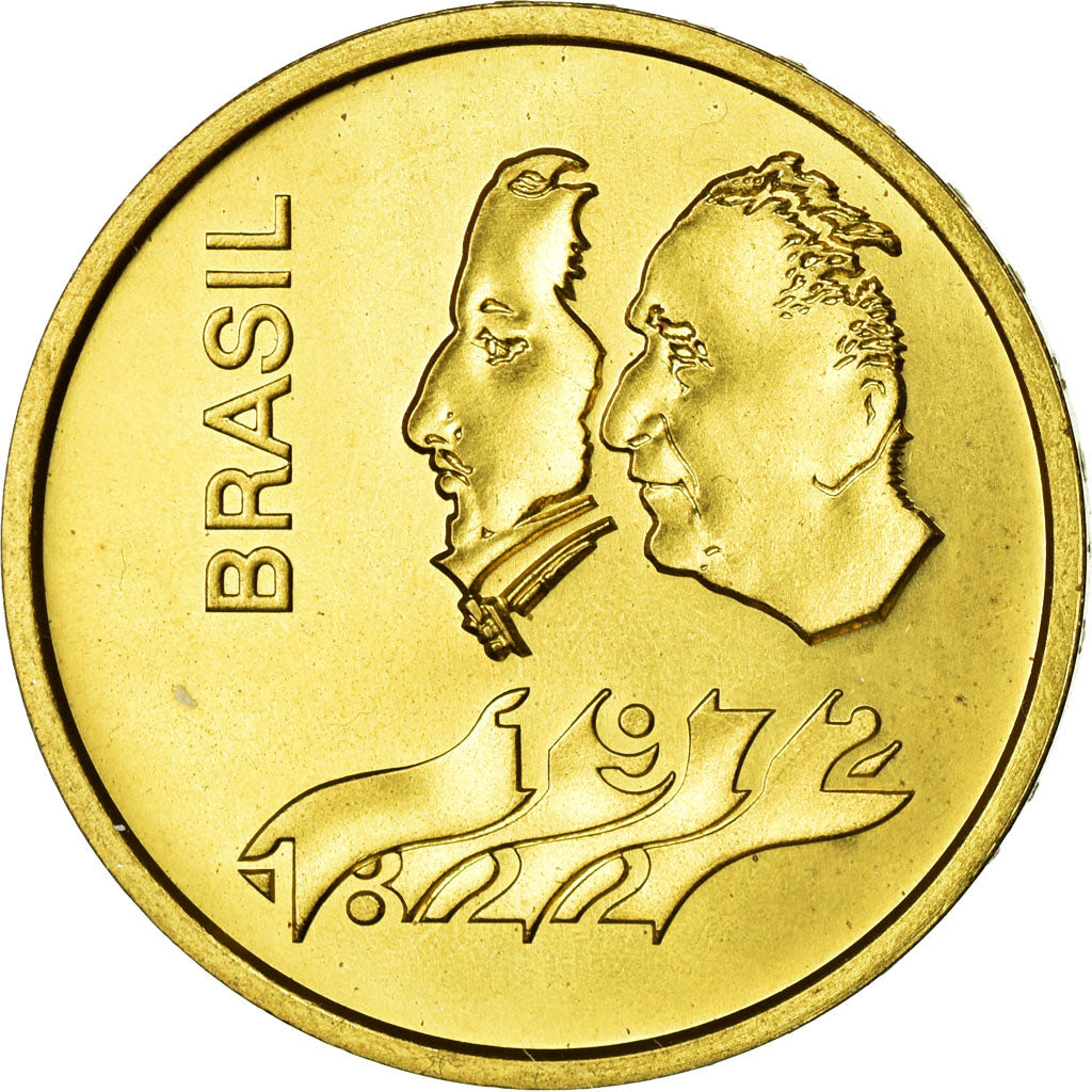 Coin, Brazil, 300 Cruzeiros, 1972, MS(65-70), Brass, KM:Pr7