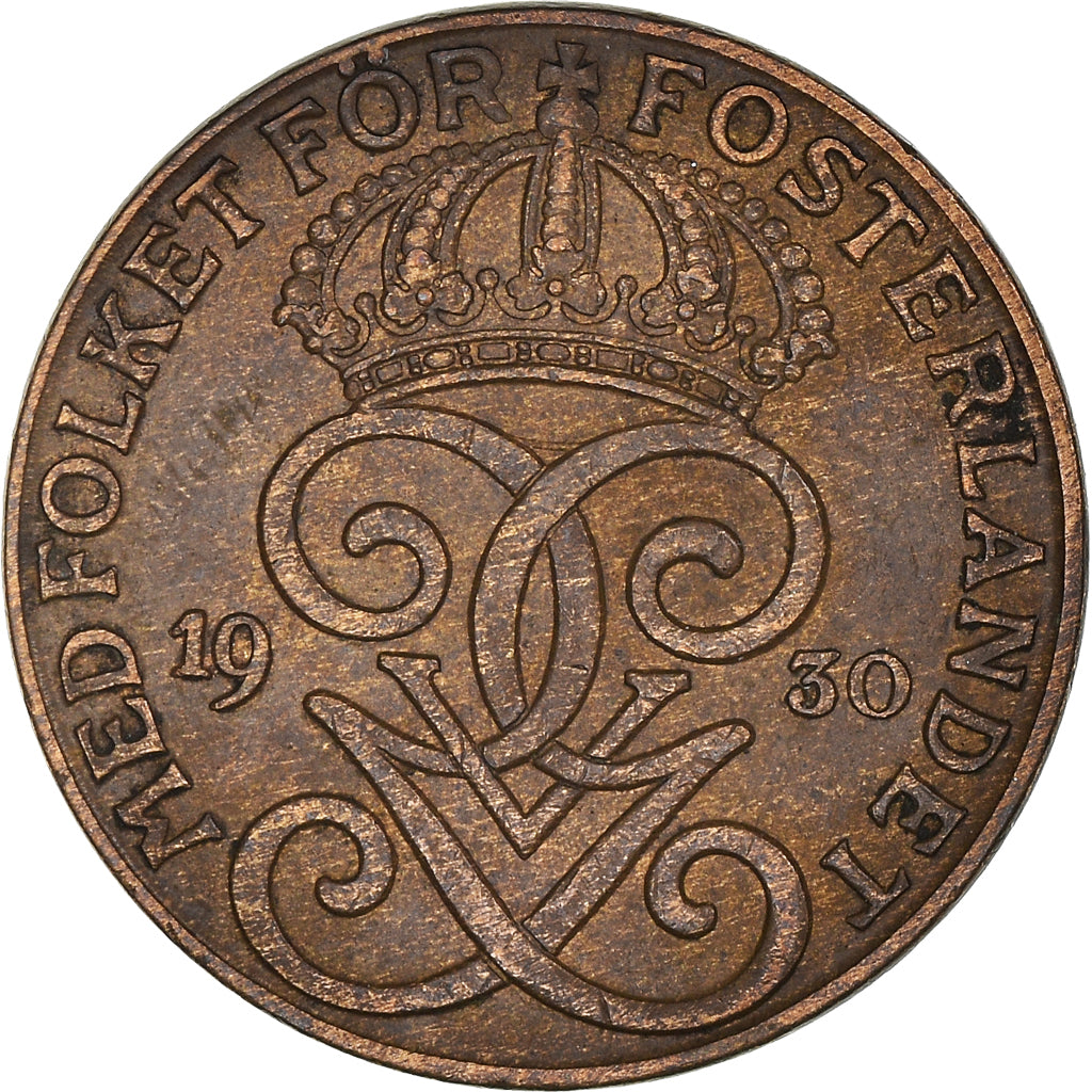 Münze, Schweden, 2 Öre, 1930, SS, Bronze, KM:778