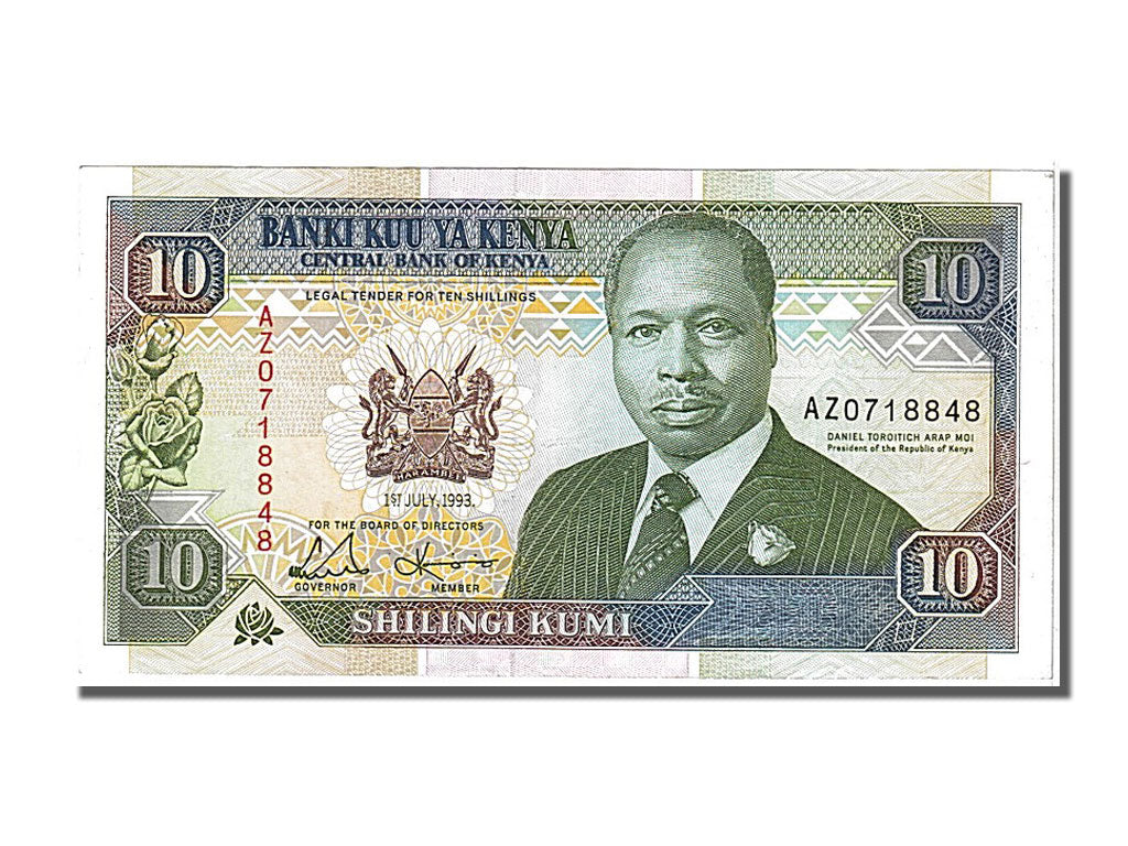Banknote, Kenya, 10 Shillings, 1993, 1993-07-01, UNC(65-70)