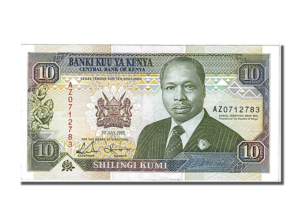 Banknote, Kenya, 10 Shillings, 1993, 1993-07-01, UNC(63)