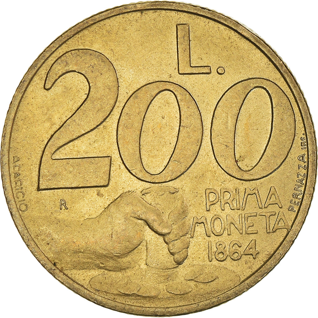 Moneda, San Marino, 200 Lire, 1991, BC+, Aluminio - bronce, KM:268