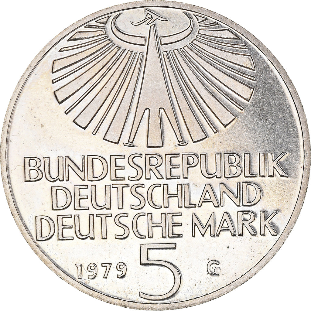 Moneta, GERMANIA - REPUBBLICA FEDERALE, 5 Mark, 1979, Karlsruhe, Germany, SPL