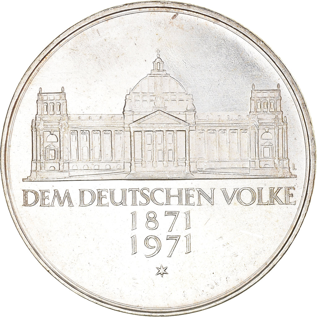 Coin, GERMANY - FEDERAL REPUBLIC, 5 Mark, 1971, Karlsruhe, Germany, EF(40-45)