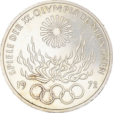 Coin, GERMANY - FEDERAL REPUBLIC, 10 Mark, 1972, Stuttgart, AU(55-58), Silver