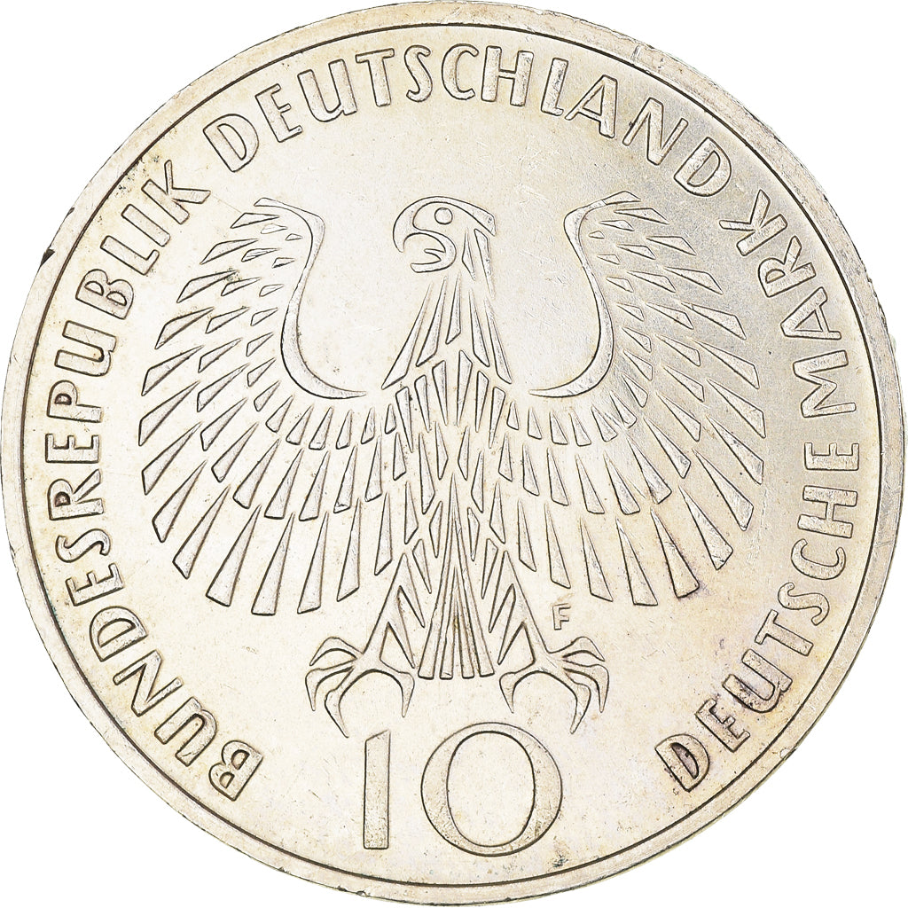 Coin, GERMANY - FEDERAL REPUBLIC, 10 Mark, 1972, Stuttgart, AU(55-58), Silver