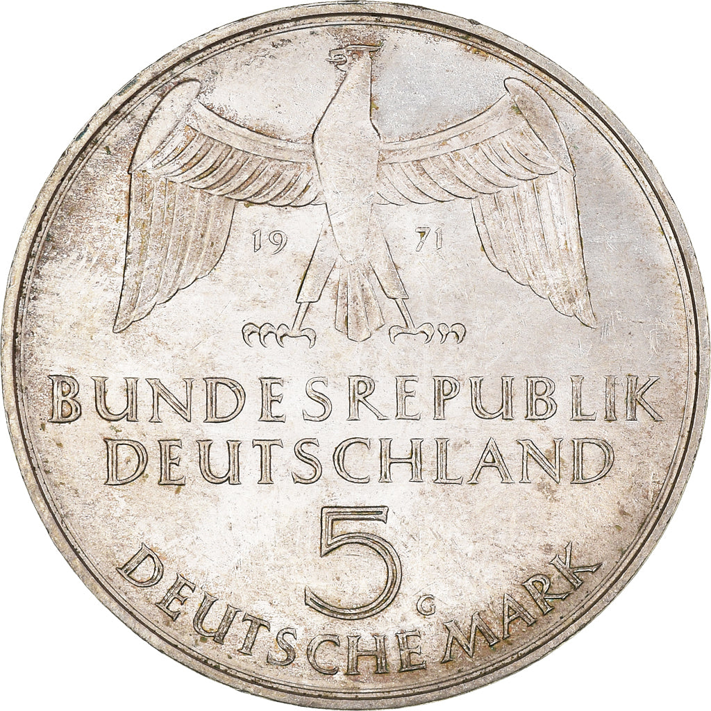 Monnaie, République fédérale allemande, 5 Mark, 1971, Karlsruhe, Germany