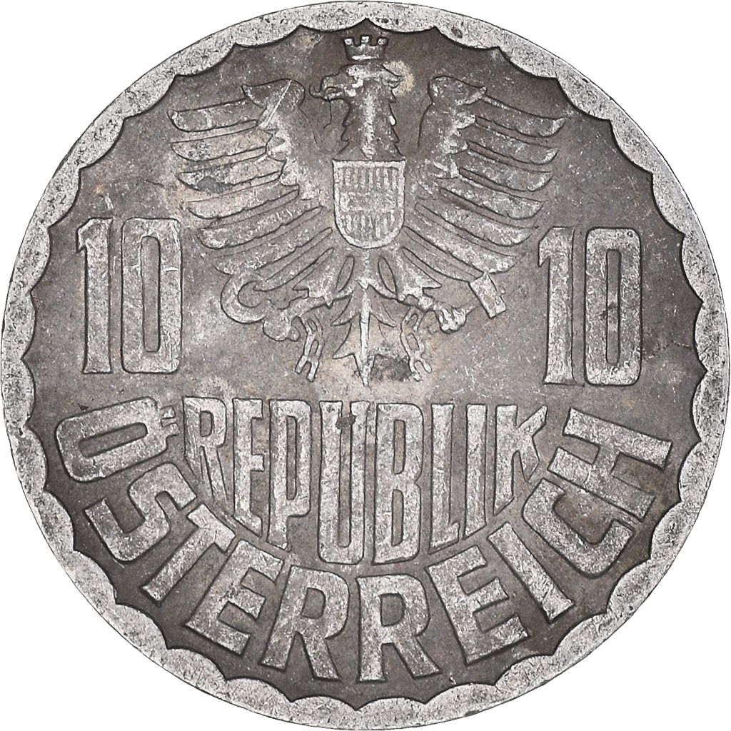 Münze, Österreich, 10 Groschen, 1975, Vienna, S+, Aluminium, KM:2878