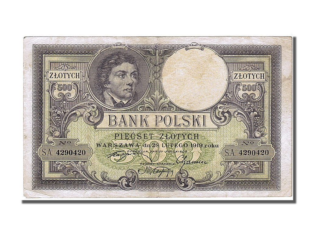 Billet, Pologne, 500 Zlotych, 1919, 1919-02-28, TTB+