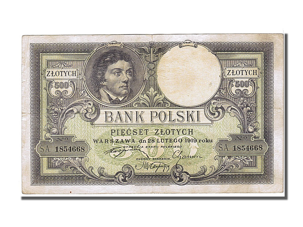 Banknot, Polska, 500 Zlotych, 1919, 1919-02-28, EF(40-45)