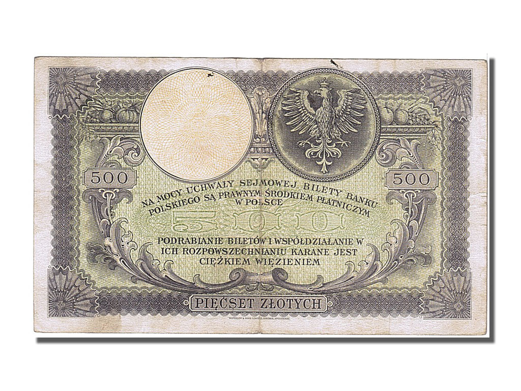 Banknote, Poland, 500 Zlotych, 1919, 1919-02-28, EF(40-45)