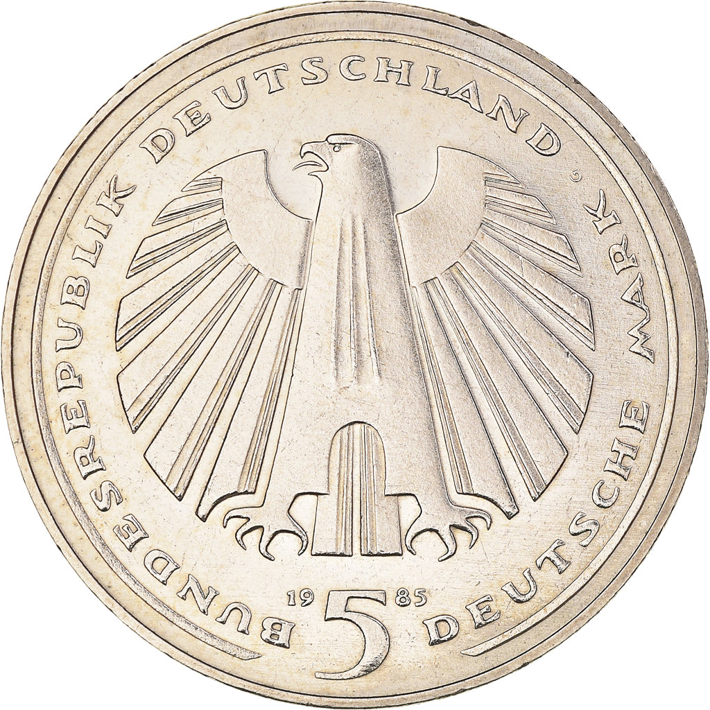Coin, GERMANY - FEDERAL REPUBLIC, 5 Mark, 1985, Karlsruhe, Germany, MS(63)